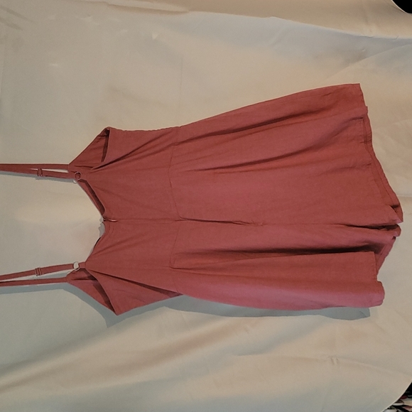 Pink Linen Romper - Picture 2 of 3